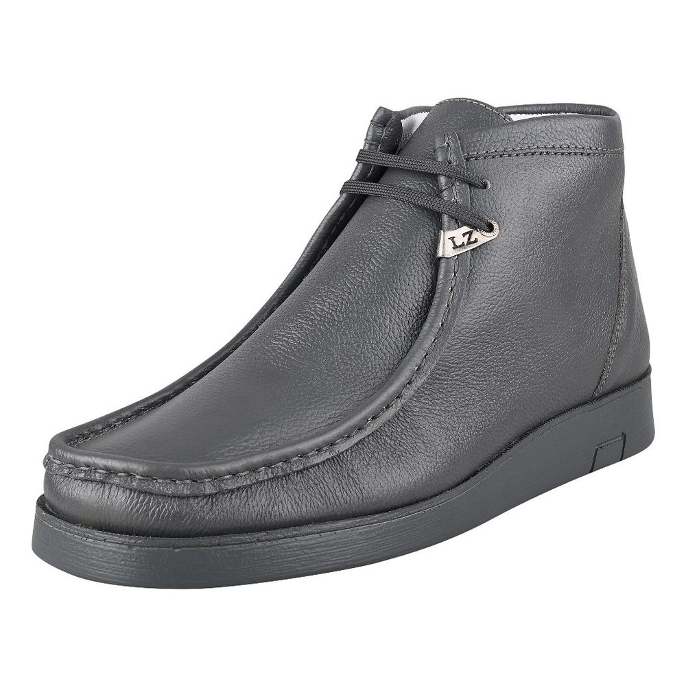 LibertyZeno Grey Leather Desert Chukka Casual Boots